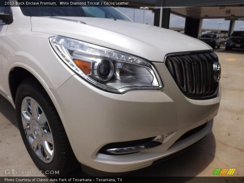 White Diamond Tricoat / Cocoa Leather 2013 Buick Enclave Premium