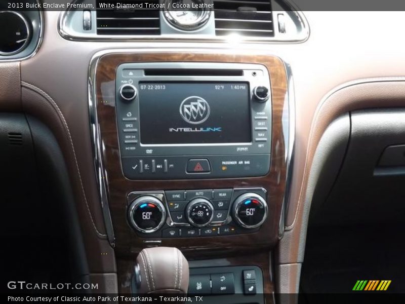 White Diamond Tricoat / Cocoa Leather 2013 Buick Enclave Premium