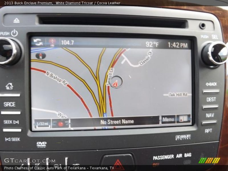 White Diamond Tricoat / Cocoa Leather 2013 Buick Enclave Premium