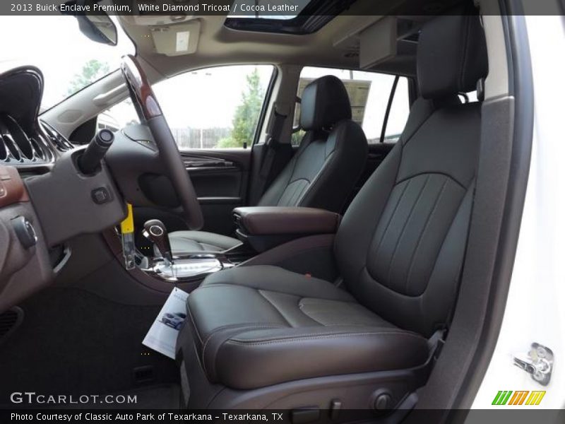 White Diamond Tricoat / Cocoa Leather 2013 Buick Enclave Premium