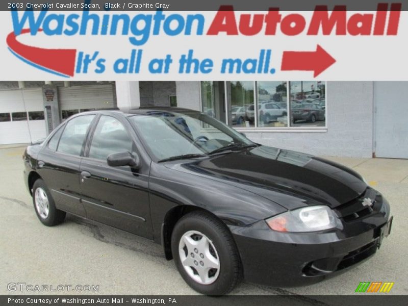 Black / Graphite Gray 2003 Chevrolet Cavalier Sedan