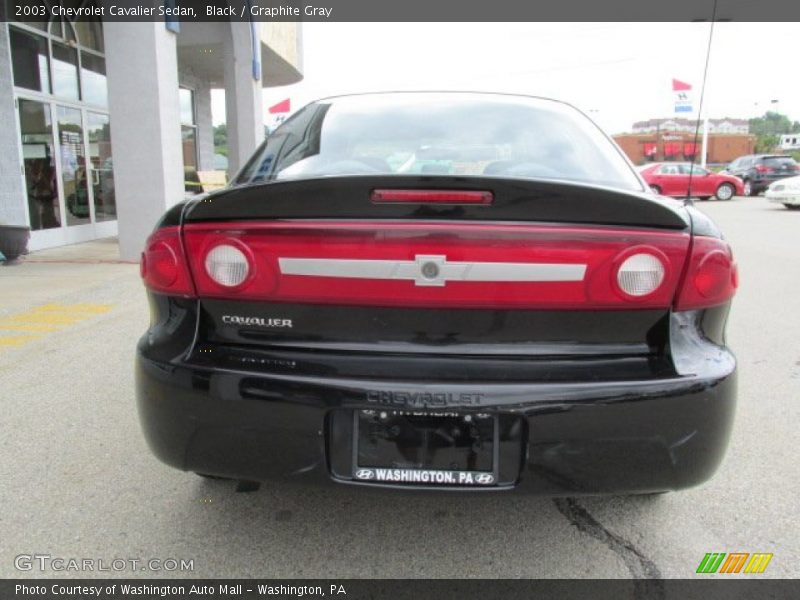 Black / Graphite Gray 2003 Chevrolet Cavalier Sedan