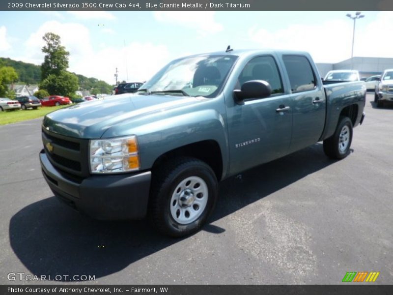 Blue Granite Metallic / Dark Titanium 2009 Chevrolet Silverado 1500 Crew Cab 4x4