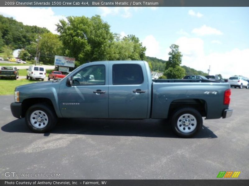 Blue Granite Metallic / Dark Titanium 2009 Chevrolet Silverado 1500 Crew Cab 4x4