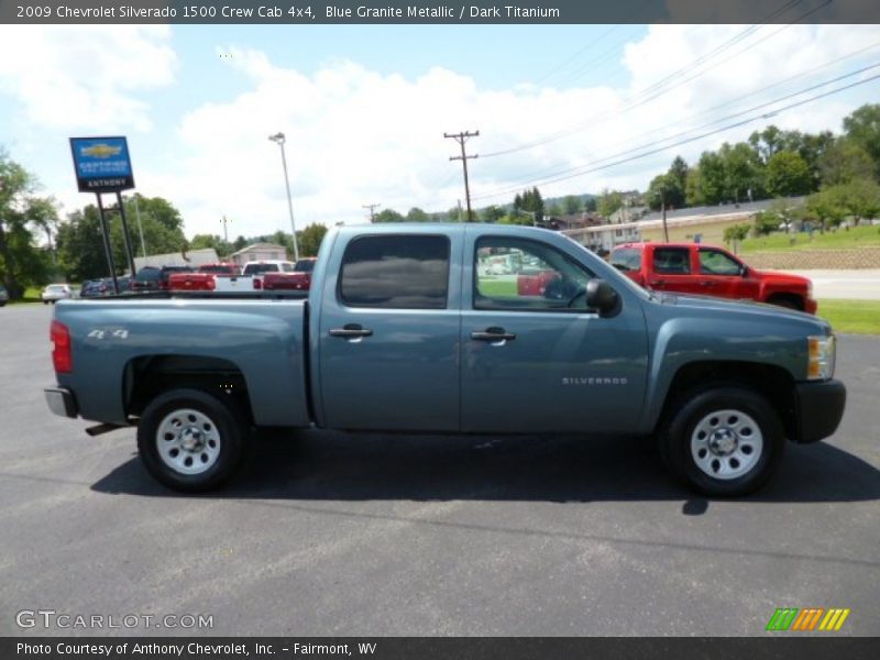 Blue Granite Metallic / Dark Titanium 2009 Chevrolet Silverado 1500 Crew Cab 4x4