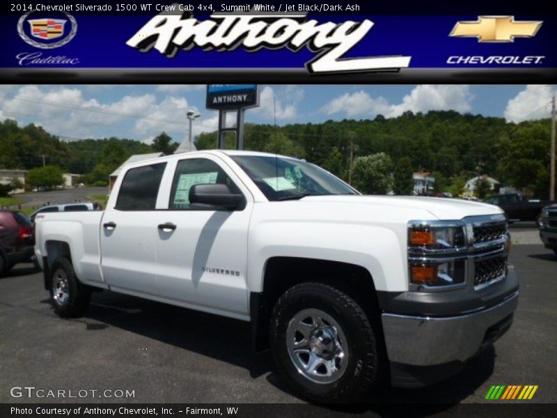 Summit White / Jet Black/Dark Ash 2014 Chevrolet Silverado 1500 WT Crew Cab 4x4