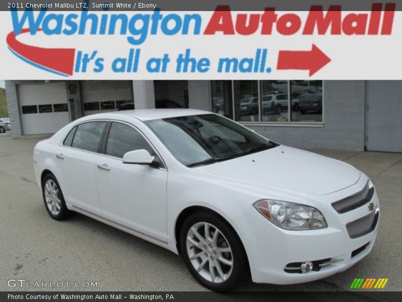 Summit White / Ebony 2011 Chevrolet Malibu LTZ