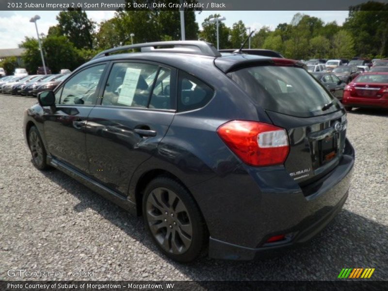 Dark Gray Metallic / Black 2012 Subaru Impreza 2.0i Sport Premium 5 Door