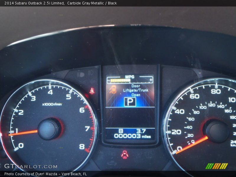 Carbide Gray Metallic / Black 2014 Subaru Outback 2.5i Limited