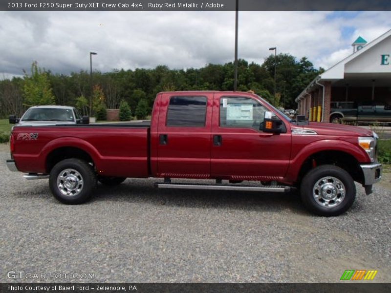 Ruby Red Metallic / Adobe 2013 Ford F250 Super Duty XLT Crew Cab 4x4