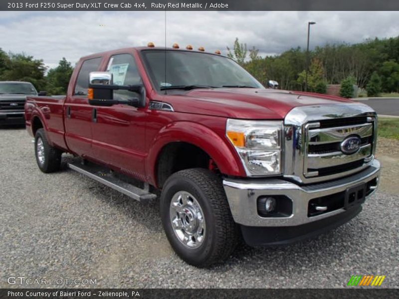 Ruby Red Metallic / Adobe 2013 Ford F250 Super Duty XLT Crew Cab 4x4