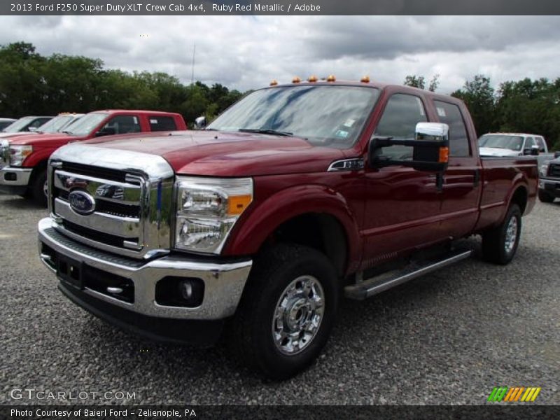 Ruby Red Metallic / Adobe 2013 Ford F250 Super Duty XLT Crew Cab 4x4