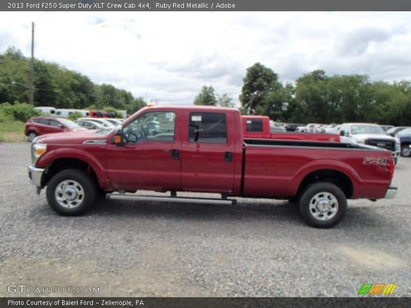 Ruby Red Metallic / Adobe 2013 Ford F250 Super Duty XLT Crew Cab 4x4