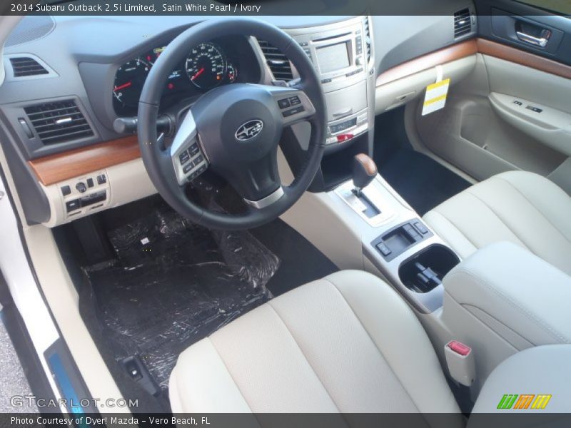 Satin White Pearl / Ivory 2014 Subaru Outback 2.5i Limited
