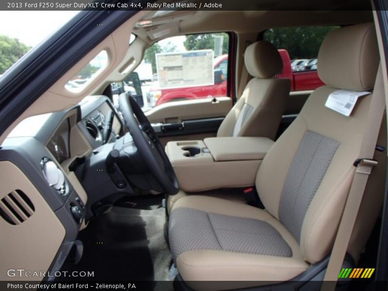 Ruby Red Metallic / Adobe 2013 Ford F250 Super Duty XLT Crew Cab 4x4