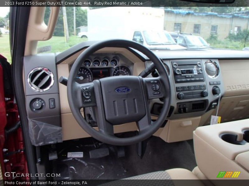Ruby Red Metallic / Adobe 2013 Ford F250 Super Duty XLT Crew Cab 4x4