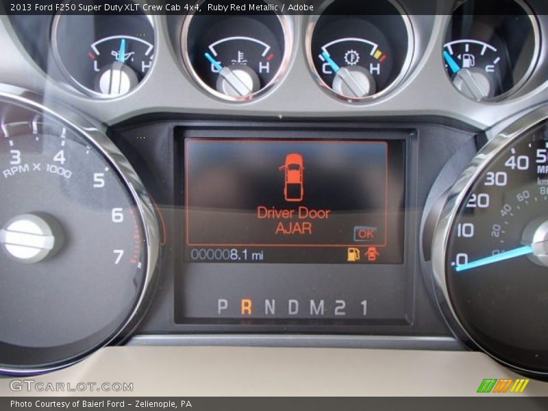 Ruby Red Metallic / Adobe 2013 Ford F250 Super Duty XLT Crew Cab 4x4