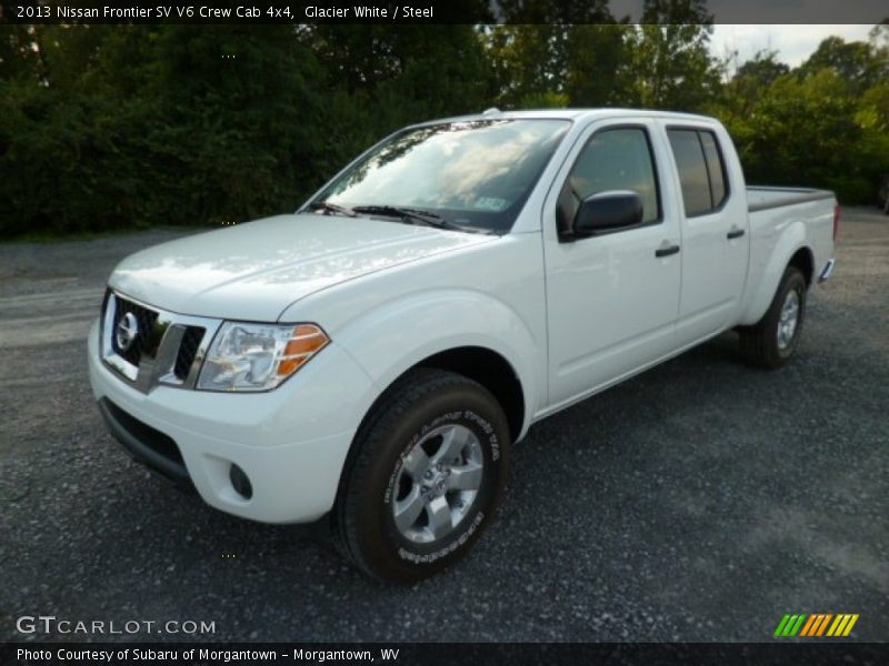 Glacier White / Steel 2013 Nissan Frontier SV V6 Crew Cab 4x4