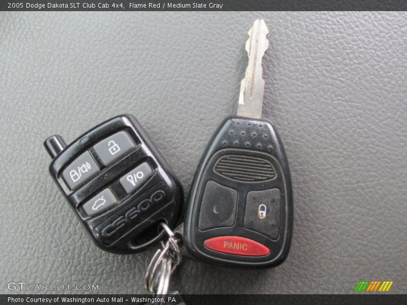 Flame Red / Medium Slate Gray 2005 Dodge Dakota SLT Club Cab 4x4
