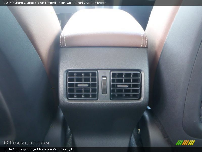 Satin White Pearl / Saddle Brown 2014 Subaru Outback 3.6R Limited