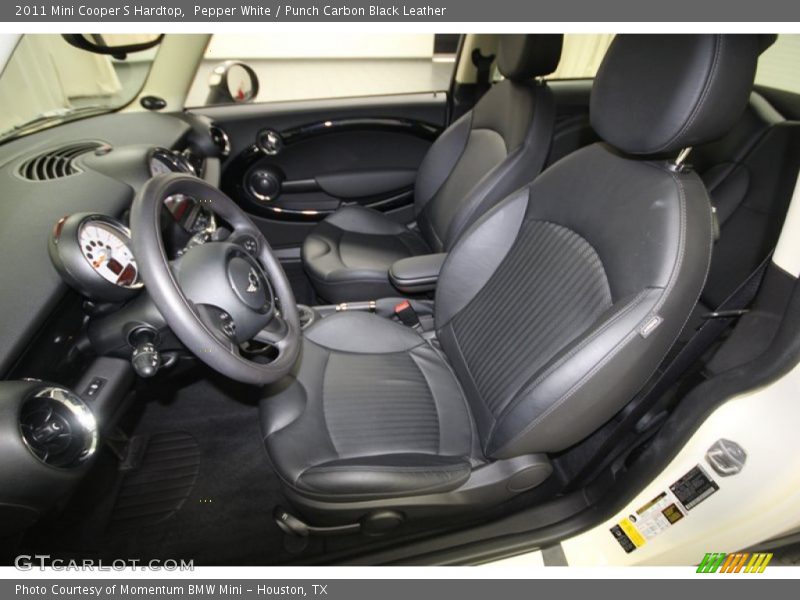 Pepper White / Punch Carbon Black Leather 2011 Mini Cooper S Hardtop