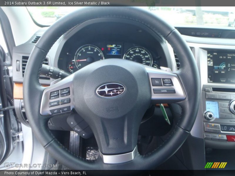 Ice Silver Metallic / Black 2014 Subaru Outback 3.6R Limited