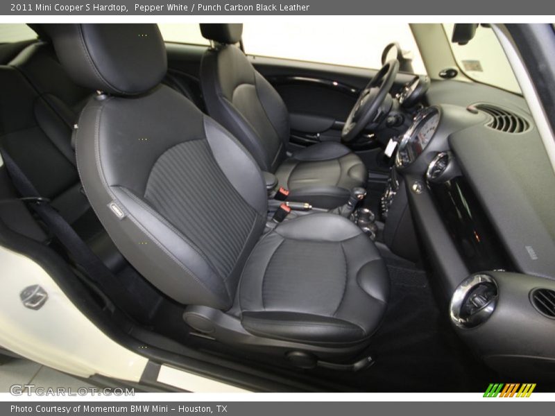 Pepper White / Punch Carbon Black Leather 2011 Mini Cooper S Hardtop
