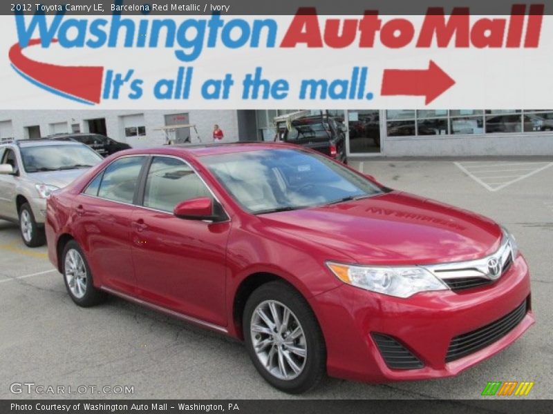 Barcelona Red Metallic / Ivory 2012 Toyota Camry LE