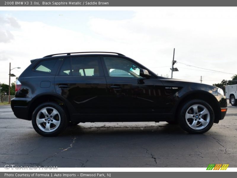 Black Sapphire Metallic / Saddle Brown 2008 BMW X3 3.0si