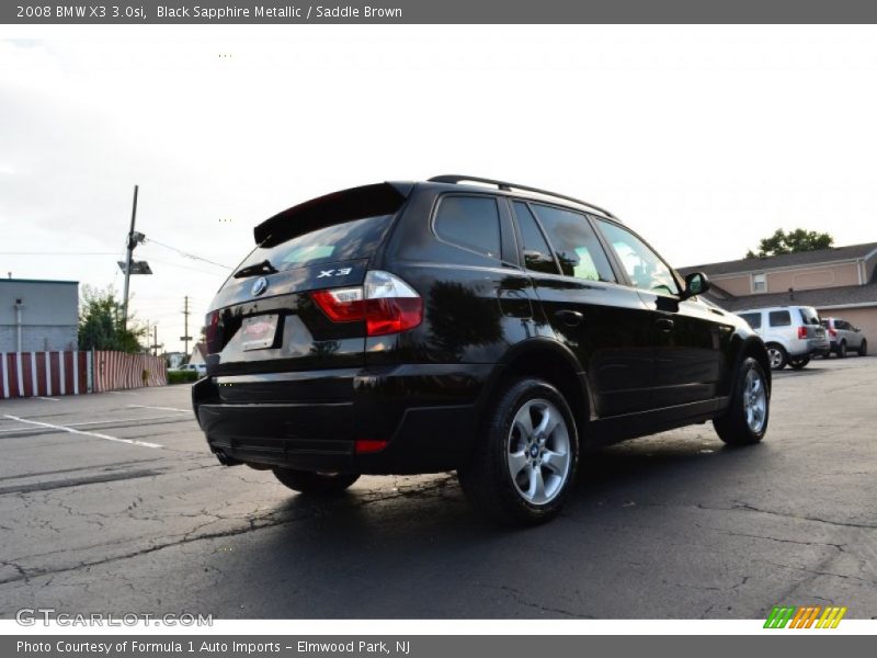 Black Sapphire Metallic / Saddle Brown 2008 BMW X3 3.0si