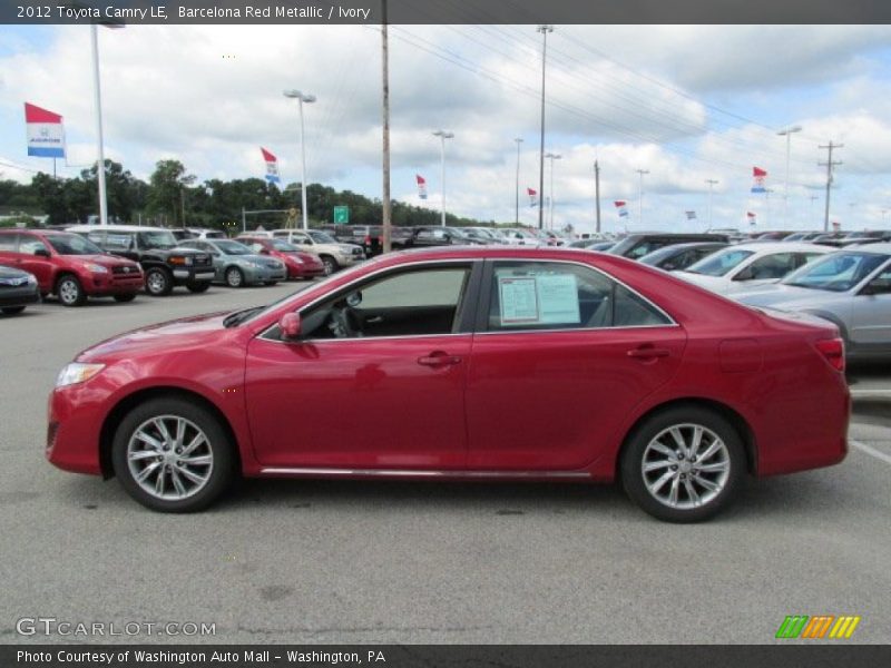 Barcelona Red Metallic / Ivory 2012 Toyota Camry LE