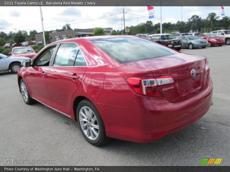 Barcelona Red Metallic / Ivory 2012 Toyota Camry LE