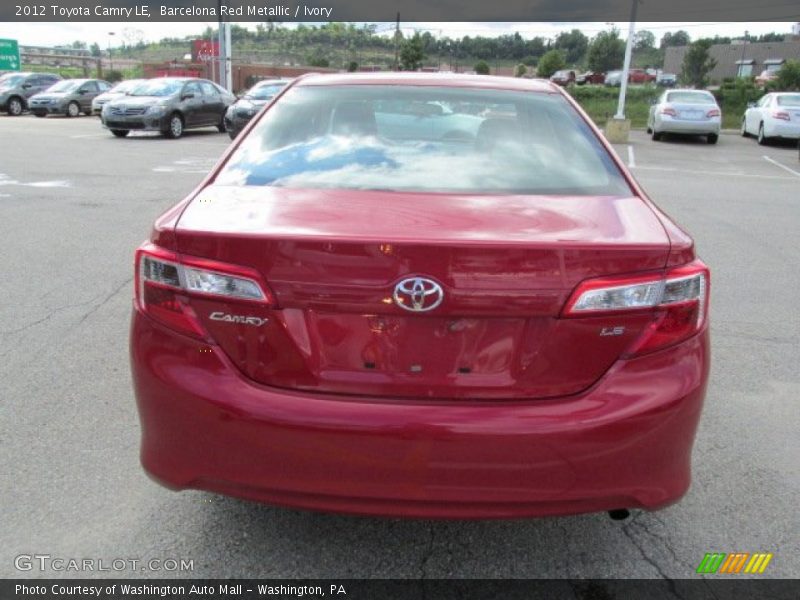 Barcelona Red Metallic / Ivory 2012 Toyota Camry LE