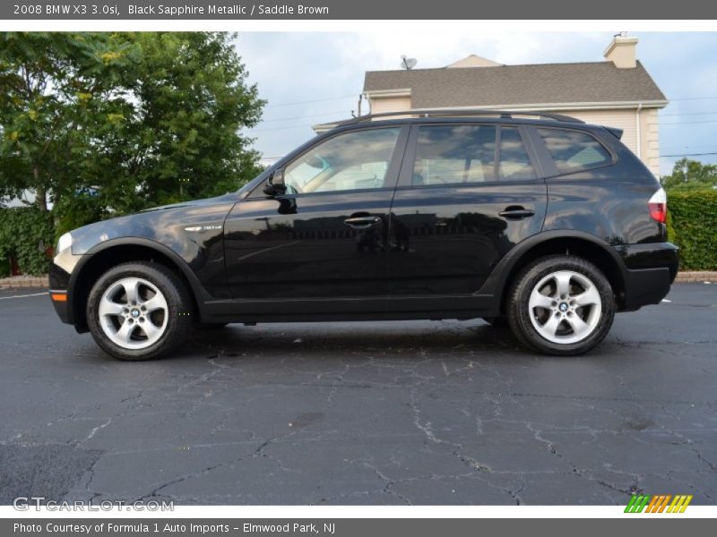 Black Sapphire Metallic / Saddle Brown 2008 BMW X3 3.0si