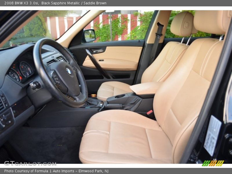 Black Sapphire Metallic / Saddle Brown 2008 BMW X3 3.0si