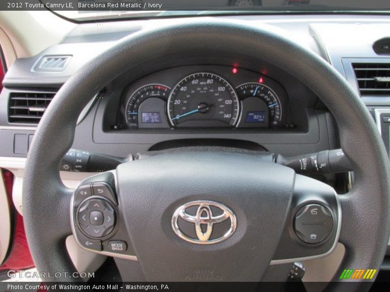 Barcelona Red Metallic / Ivory 2012 Toyota Camry LE