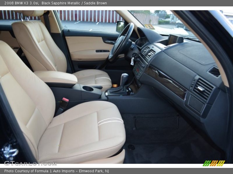 Black Sapphire Metallic / Saddle Brown 2008 BMW X3 3.0si