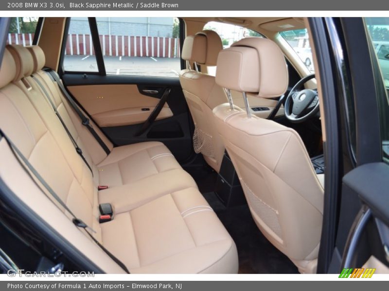 Black Sapphire Metallic / Saddle Brown 2008 BMW X3 3.0si