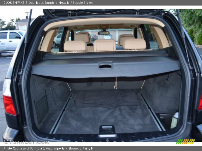 Black Sapphire Metallic / Saddle Brown 2008 BMW X3 3.0si
