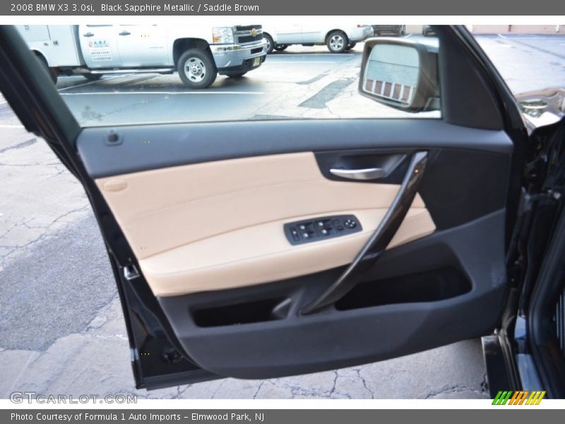 Black Sapphire Metallic / Saddle Brown 2008 BMW X3 3.0si