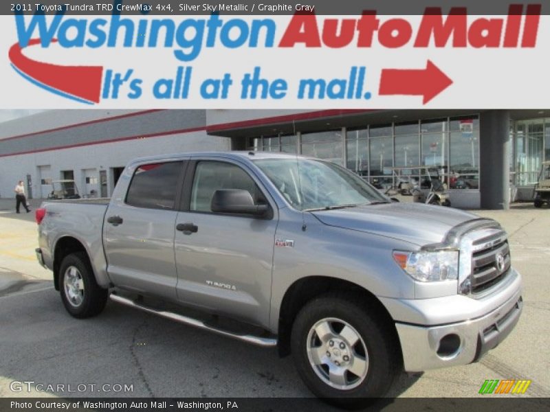 Silver Sky Metallic / Graphite Gray 2011 Toyota Tundra TRD CrewMax 4x4