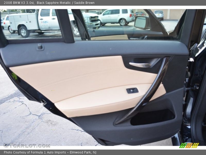 Black Sapphire Metallic / Saddle Brown 2008 BMW X3 3.0si
