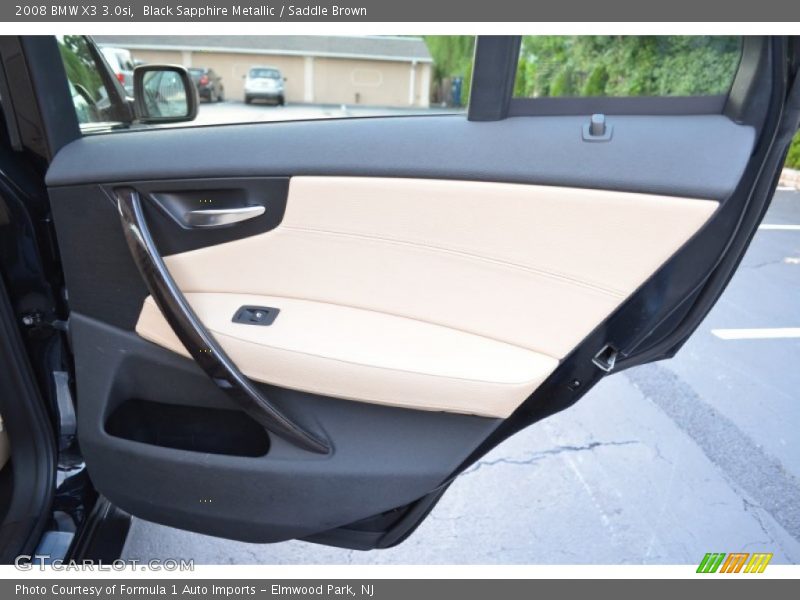 Black Sapphire Metallic / Saddle Brown 2008 BMW X3 3.0si