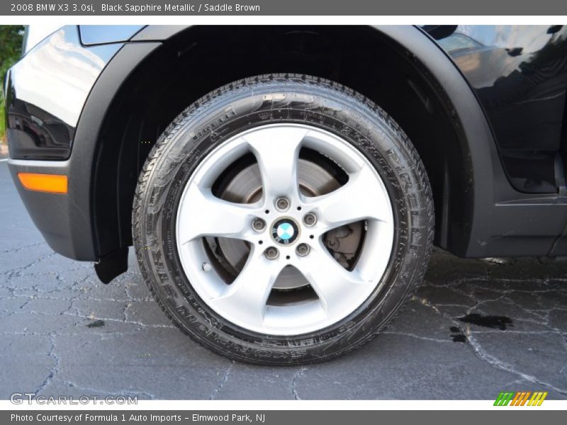 Black Sapphire Metallic / Saddle Brown 2008 BMW X3 3.0si