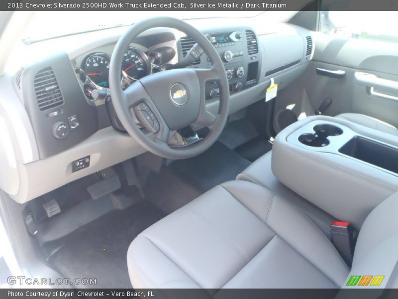 Silver Ice Metallic / Dark Titanium 2013 Chevrolet Silverado 2500HD Work Truck Extended Cab