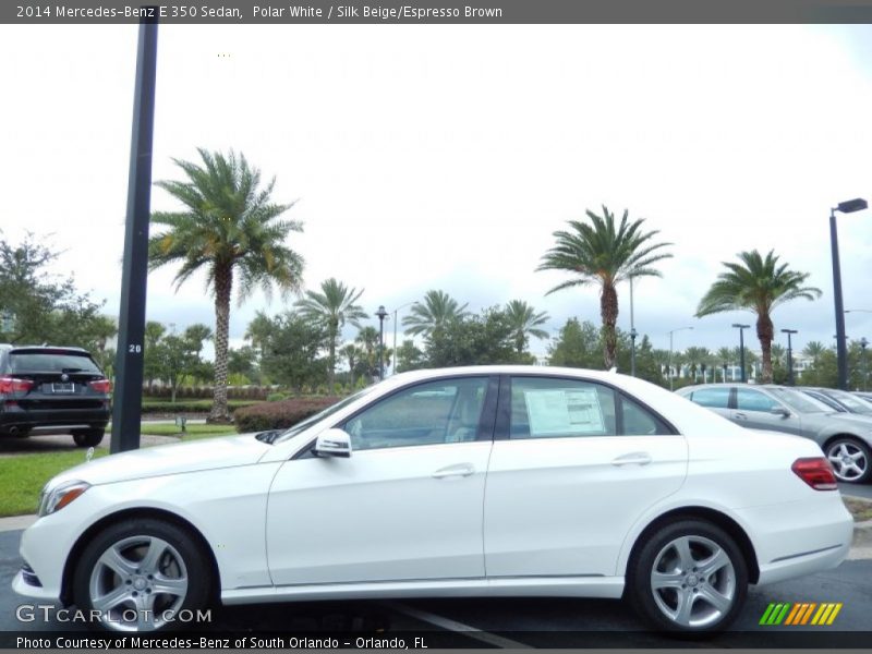 Polar White / Silk Beige/Espresso Brown 2014 Mercedes-Benz E 350 Sedan