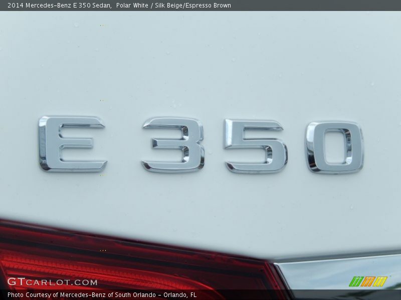 Polar White / Silk Beige/Espresso Brown 2014 Mercedes-Benz E 350 Sedan