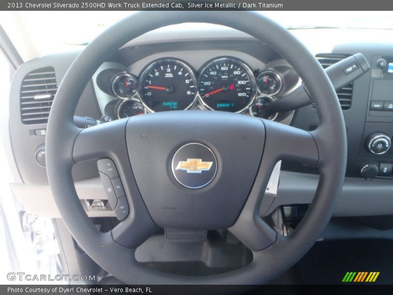 Silver Ice Metallic / Dark Titanium 2013 Chevrolet Silverado 2500HD Work Truck Extended Cab