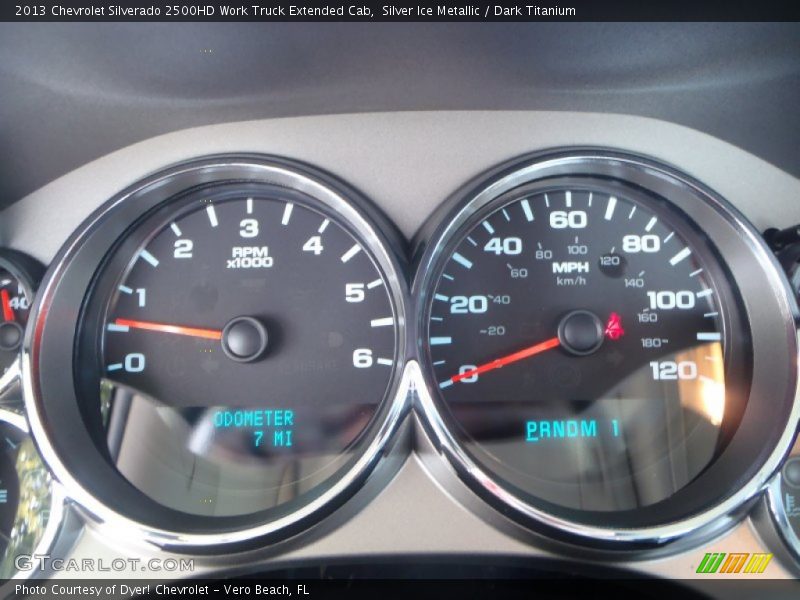 Silver Ice Metallic / Dark Titanium 2013 Chevrolet Silverado 2500HD Work Truck Extended Cab