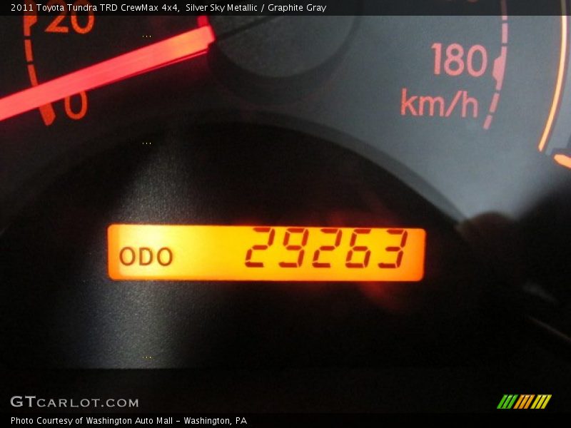 Silver Sky Metallic / Graphite Gray 2011 Toyota Tundra TRD CrewMax 4x4